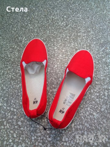 HM еспадрили, нови, червени / H&M, снимка 1 - Дамски ежедневни обувки - 30720058