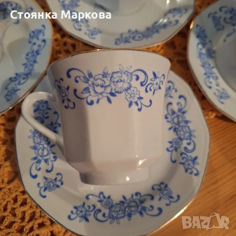 фин и красив порцеланов сервиз в синьо, снимка 6 - Сервизи - 49712456