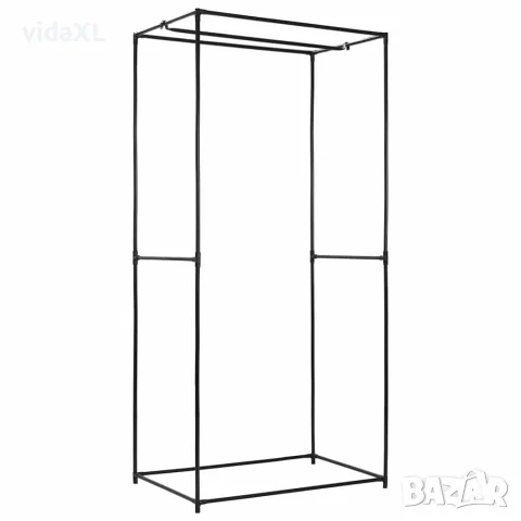 vidaXL Гардероби, 2 бр, черни, 75x50x160 см, снимка 5 - Гардероби - 56146558