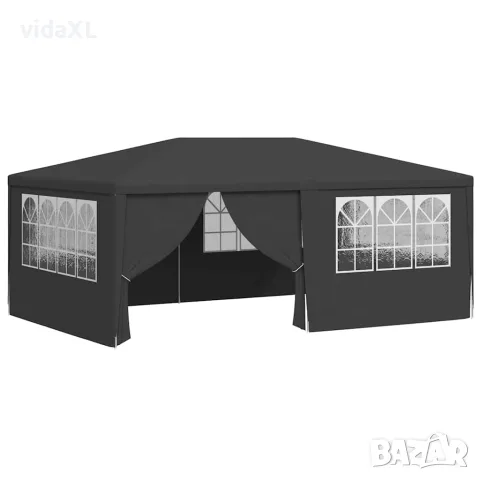 vidaXL Професионална парти шатра със стени 4х6 м антрацит 90 г/м²