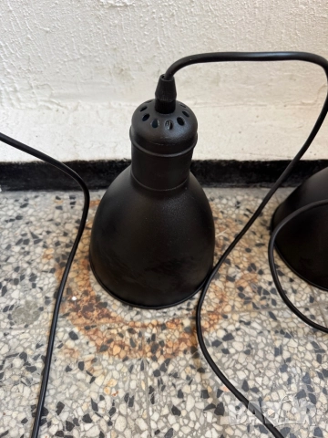 Eglo Priddy 4 Лампов Индустриален Пендел – Винтидж Дизайн, Метал, E27, Черно Бяло!, снимка 9 - Лампи за таван - 52696283