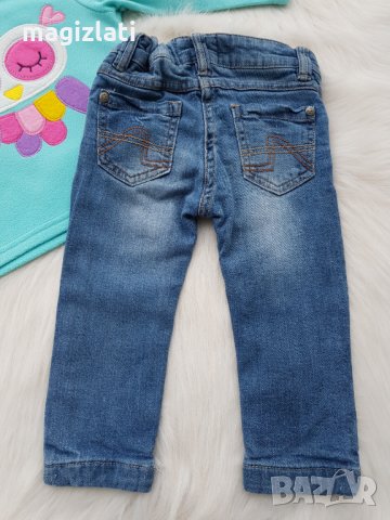 Ватирани дънки 12-18 месеца, снимка 3 - Панталони и долнища за бебе - 31221450