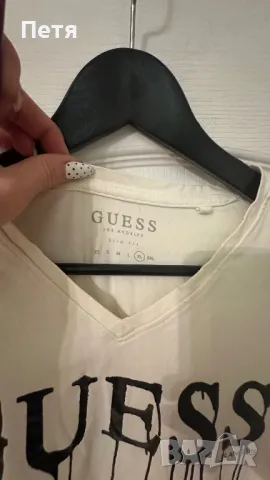 Guess Мъжка бяла тениска, снимка 2 - Тениски - 50345649