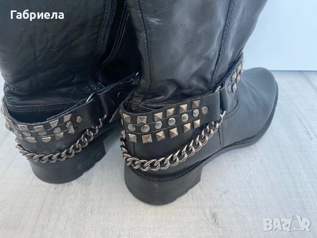 Ботуши, чизми естествена кожа, снимка 2 - Дамски ботуши - 52186007