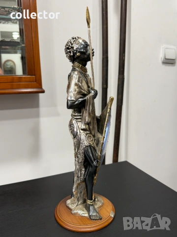 Италианска сребърна фигура Clarté от серията на Masai. №7989, снимка 5 - Антикварни и старинни предмети - 53933789