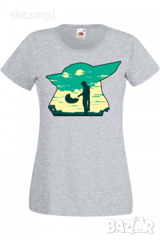 Дамска тениска Star Wars mandalorian baby yoda 1,Филм,Игра,superhero,Изненада,Подарък,Повод,, снимка 5 - Тениски - 37731813