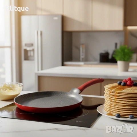 Тиган за палачинки Votlz OV54422A26 – незалепващо мраморно покритие, 26 см