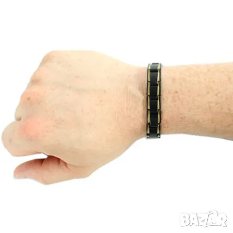 Промоция Черен Петък - Мъжка магнитна гривна - черна , снимка 2 - Гривни - 48455018