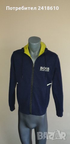 Hugo Boss Saggy Hoodie Full Zip Regular Fit Mens Size S/М ОРИГИНАЛ! Суичер с цял Цип!, снимка 9 - Спортни дрехи, екипи - 31988981