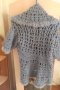 Ефектно дамско плетено елече с голяма яка, снимка 2