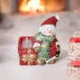 5329 Керамична коледна свещ с Дядо Коледа или Снежко, снимка 2