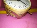 JANTAR MADE in USSR Стар РУСКИ БУДИЛНИК МЕХАНИЧЕН НАСТОЛЕН ЧАСОВНИК ЯНТАР СССР 43674, снимка 11