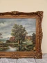 Страхотна антикварна авторска холандска картина масло върху платно , снимка 4