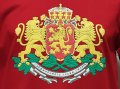 Нова мъжка червена тениска с релефен трансферен печат Герб на България, снимка 11