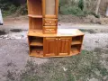 Дървено шкафче масив и витрина, снимка 7