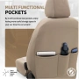 Луксозна тапицерия OTOM текстил с еко кожа COMFORT LINE Design – Бежова с бежов шев, снимка 7