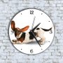 Стенен Часовник - Куче Басет с Големи Уши, снимка 1 - Стенни часовници - 40131760