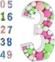 Картонена стойка цифра 3 за балони и др.   - декорация за рожден ден, снимка 1 - Декорация за дома - 42674004