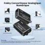 Fokky HS212-BK 192kHz/24-bit DAC Audio Converter – Optical/Coaxial към RCA и 3.5 мм, снимка 5