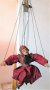 Бирма марионетка кукла на конци рядка антика  с камък Рубин