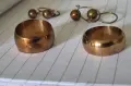 Пръстен и обеци от съветско „циганско злато“ винтаж от СССР, снимка 9