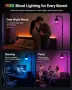 Лампион LED подова лампа VARICART 170 cm с RGB и опушен стъклен абажур, снимка 6