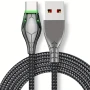 USB към USB Type-C Charging Cable 120W, найлонова оплетка, LED индикация, снимка 2