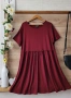 Спортно елегантна рокля бордо , снимка 1