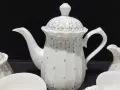Стар български костен порцелан сервиз за чай , снимка 9
