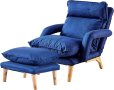 Кресло / канапе с табуретка DYQM-LC-B0211BU, снимка 1 - Дивани и мека мебел - 42412130