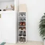 vidaXL Шкаф за обувки, бял, 27,5x27x102 см, инженерно дърво, снимка 2