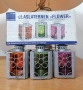 Комплект красиви декоративни фенери''Glaslaternen / Flower/ с флорален дизайн от стъкло и метал., снимка 10