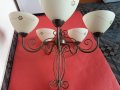Качествена Красива Лампа Полилей за Таван с 5 Стъкла/Камбанки , снимка 8