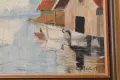 Стара картина моркси пейзаж-масло върху платно, снимка 6