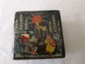 Руска ръчно рисувана кутия папие маше, снимка 3