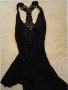 Еластична черна къса рокля с дантелен гръб , снимка 2