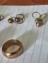 Пръстен и обеци от съветско „циганско злато“ винтаж от СССР, снимка 7