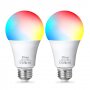 10W, 900LM Smart Wi-Fi RGB LED Light Bulb, 2200-6500К, Alexa, Google Home, снимка 1 - Крушки - 33733460