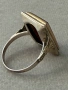 Разкошен сребърен позлатен пръстен с естествен камък Сердолик  , снимка 6