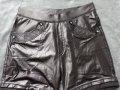 S/M къси черни кожени панталонки, снимка 7