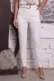 Панталон “White Elegance Line” – елегантен бял панталон с колан арт.8024, снимка 1