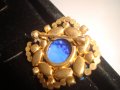 СКЪПОЦЕННА СТАРИННА БРОШКА ЛАЗУРИТ НАТУРАЛЕН и БРОНЗ 8136, снимка 8