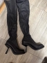 Разкошни Vic Matie нови  дълги черни чизми ботуши до каляното кожени , снимка 3