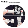 Епилатор 5 в 1 четка за лице , самобръсначка, масажор Beauty Tools Browns Kemei, снимка 3
