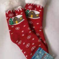 Коледни зимни чорапи дамски, снимка 1 - Други - 31179261