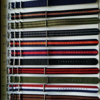 Текстилни каишки 18мм NATO, снимка 3 - Каишки за часовници - 34965493