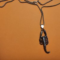 Сребърен синджир - Скорпион (18), снимка 5 - Колиета, медальони, синджири - 37714536
