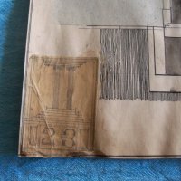 Красив стар архитектурен чертеж, скица, рисунка от преди 1944г. №8, снимка 2 - Други ценни предмети - 32149349