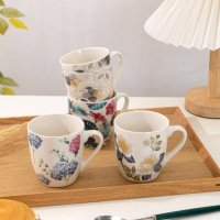 Порцеланова чаша за чай 300ML, флорални мотиви, снимка 1 - Чаши - 44229148