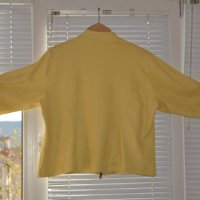 Бледо жълто макси пролетно-есенно спортно яке, снимка 2 - Якета - 42915494